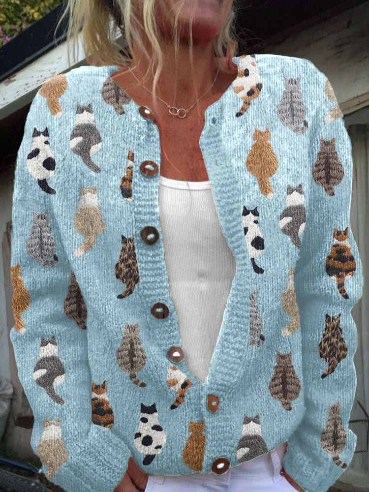 Camille | Cardigan Motif Chats