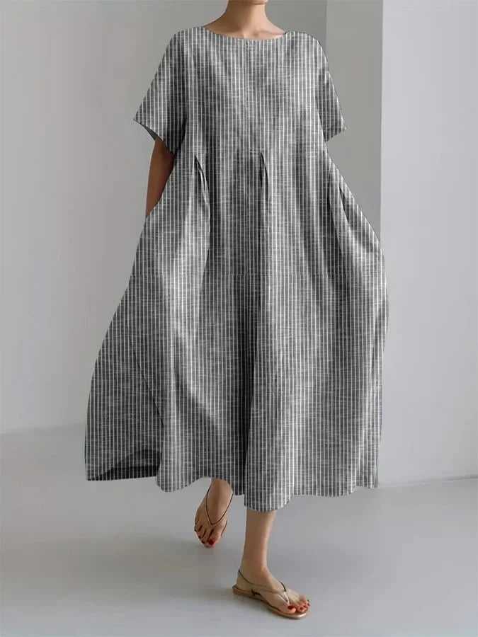 Clara | Robe Longue Bohème à Carreaux