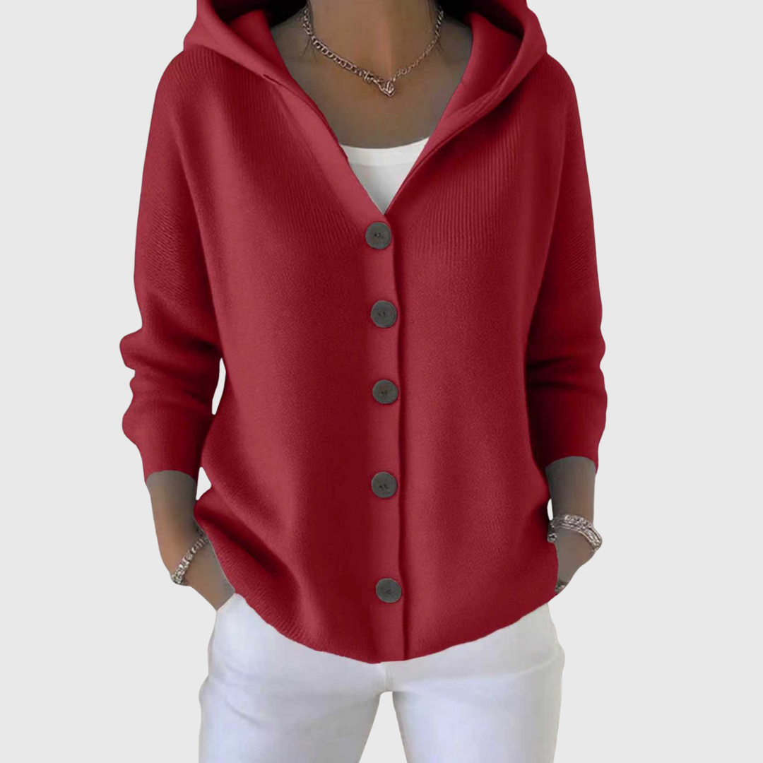 Ophélie | Cardigan Capuche Décontracté
