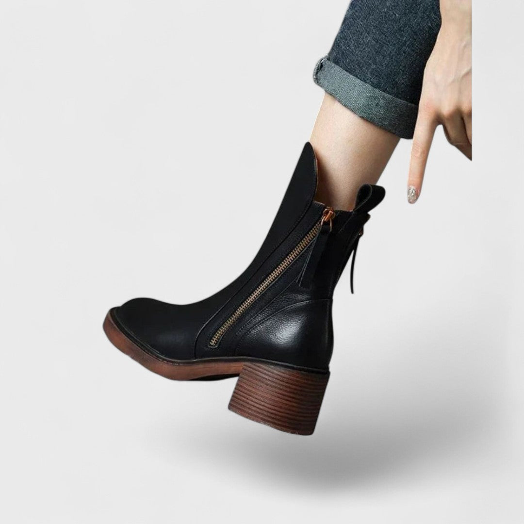 Clémence | Bottines Zippées Élégantes
