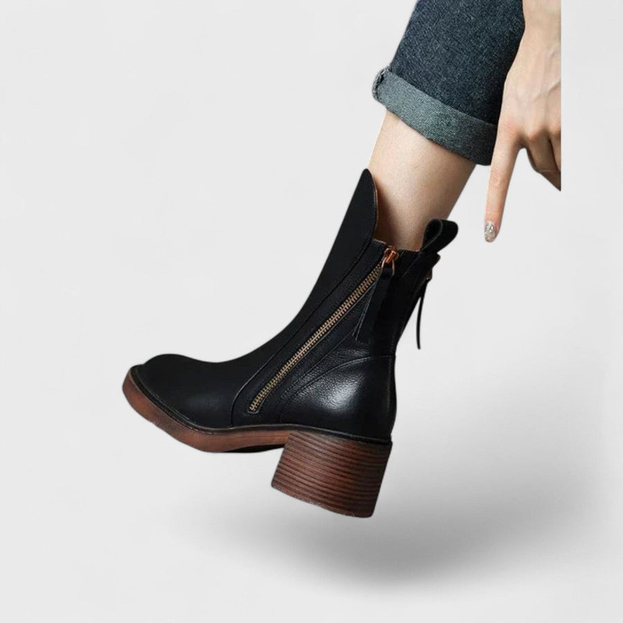 Clémence | Bottines Zippées Élégantes