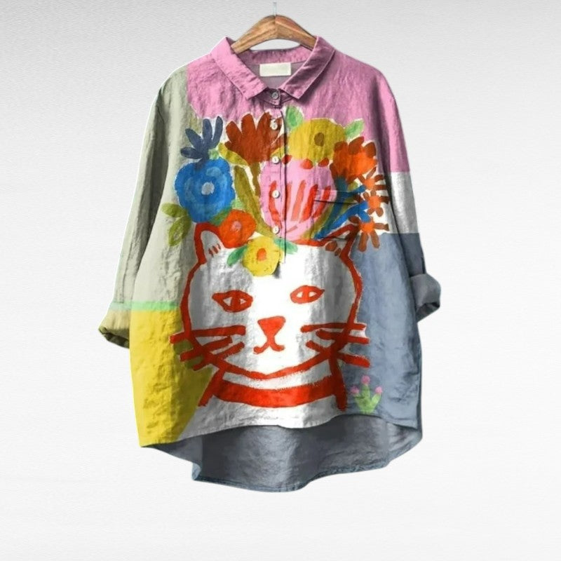 Solène | Blouse Chat Artistique