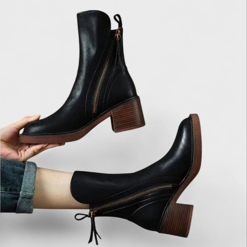 Clémence | Bottines Zippées Élégantes