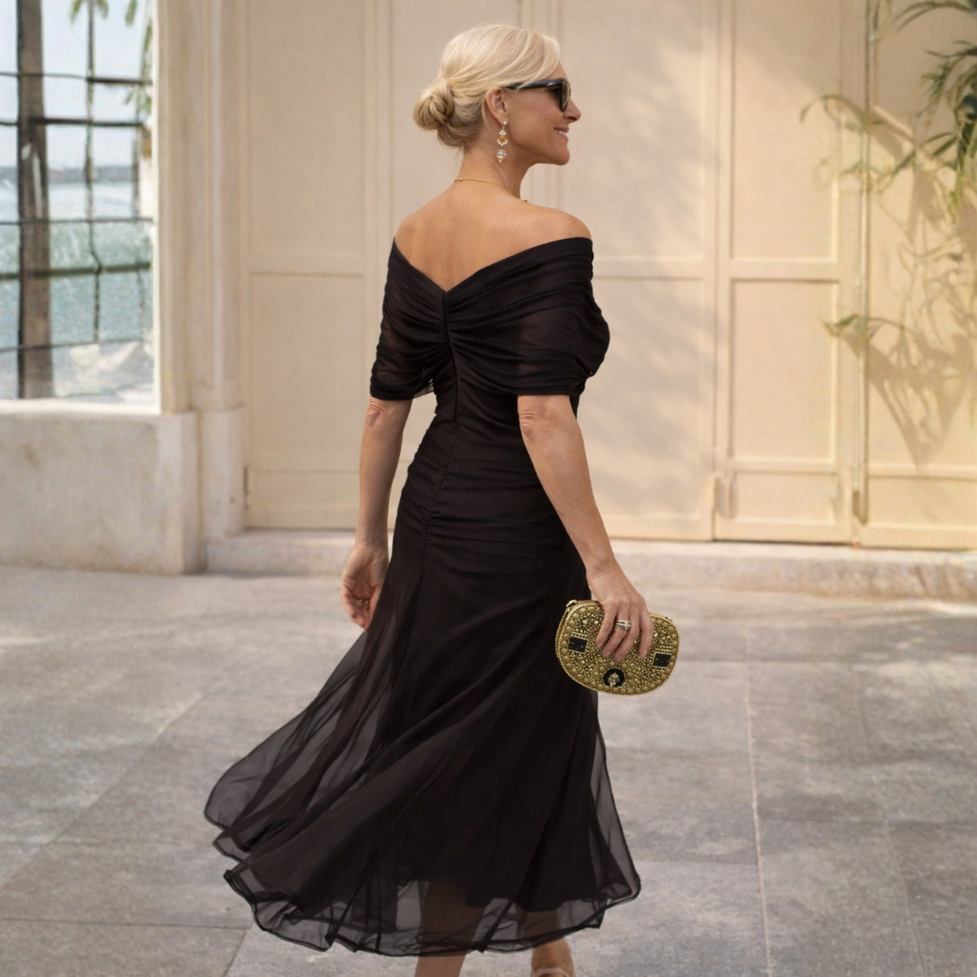 Mikaela | Robe longue à épaules dénudées