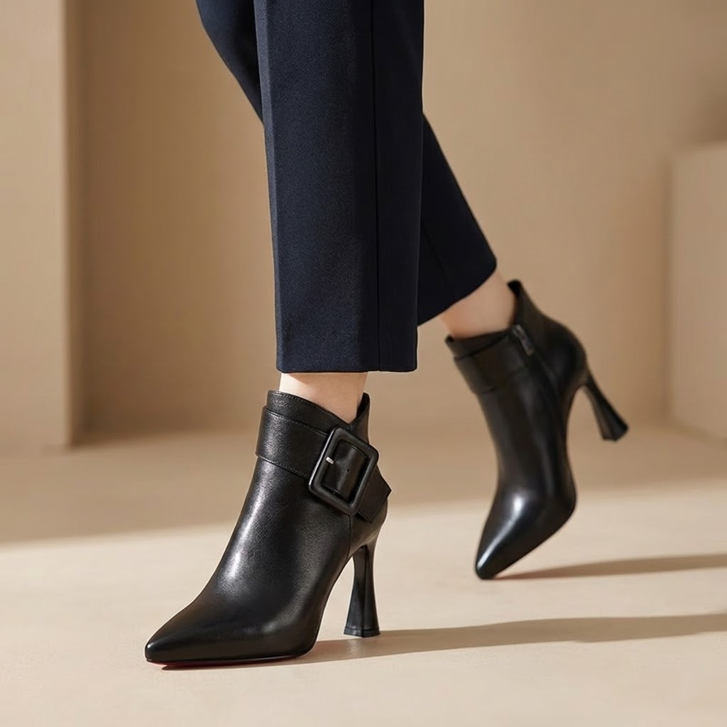 Luna | Bottines Signature à Talon & Boucle Oversize