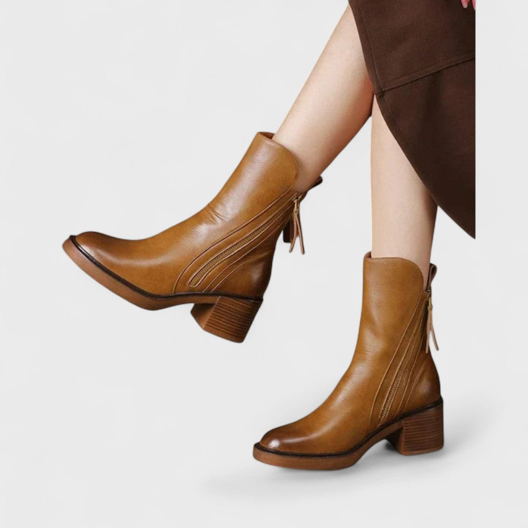 Clémence | Bottines Zippées Élégantes