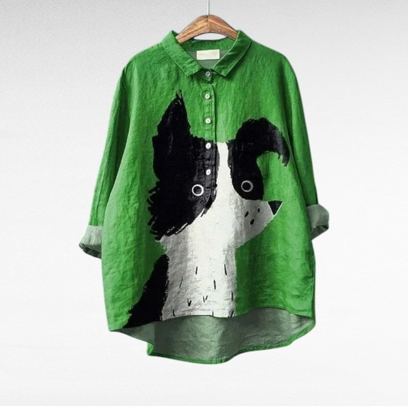 Charlotte | Blouse Chien Graphique