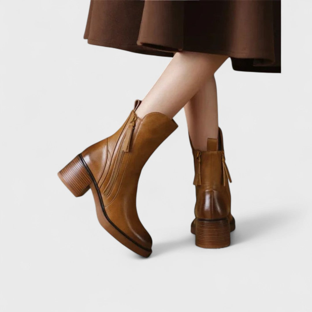 Clémence | Bottines Zippées Élégantes
