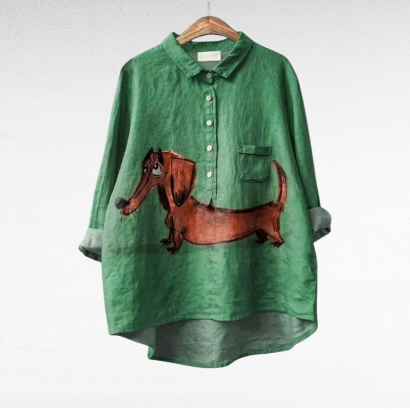 Cloé | Blouse Chien Ludique