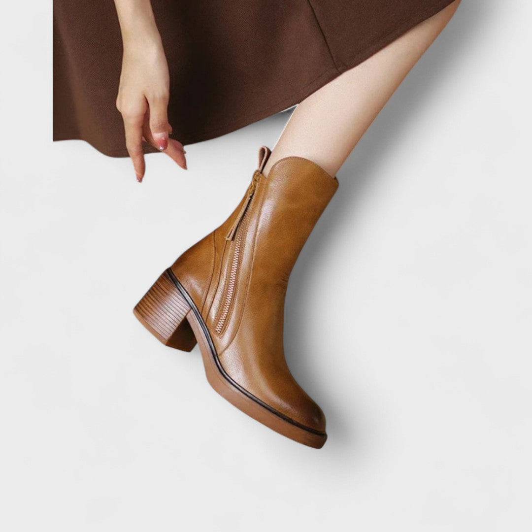 Clémence | Bottines Zippées Élégantes