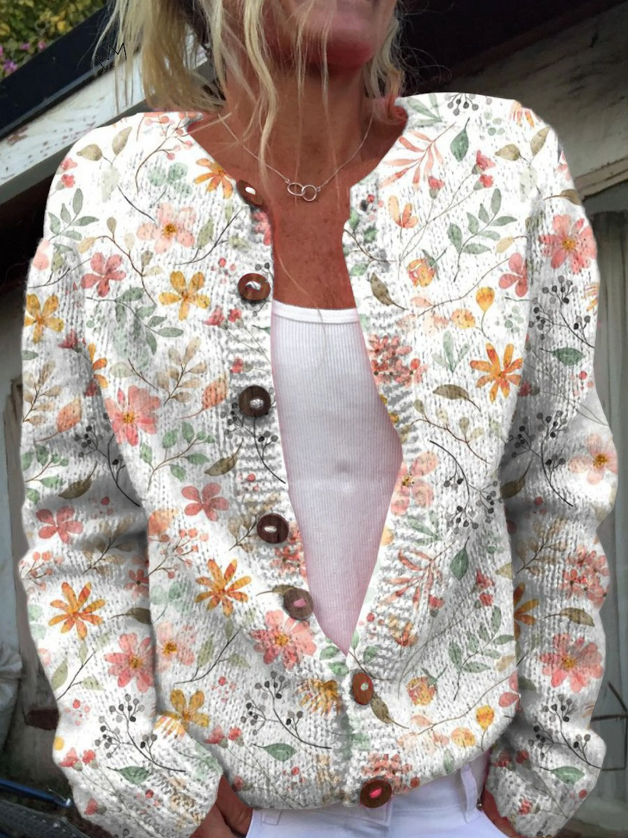 Élina | Cardigan Petites Fleurs Délicates