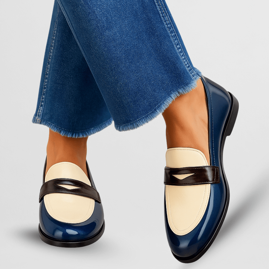 Élina | Mocassins Vernis Bicolores