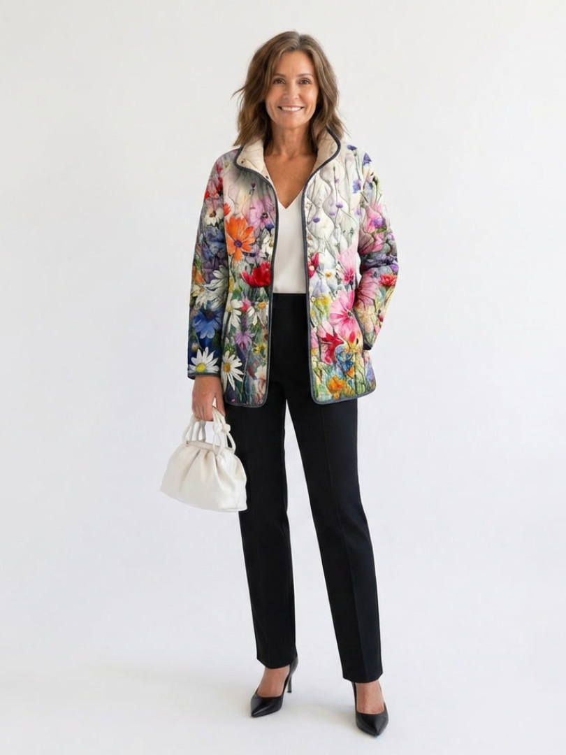 Manon | Veste Matelassée Fleurs des Champs