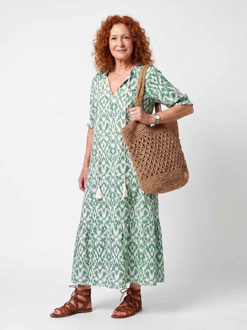 Florence | Robe Midi Bohème à Pompons