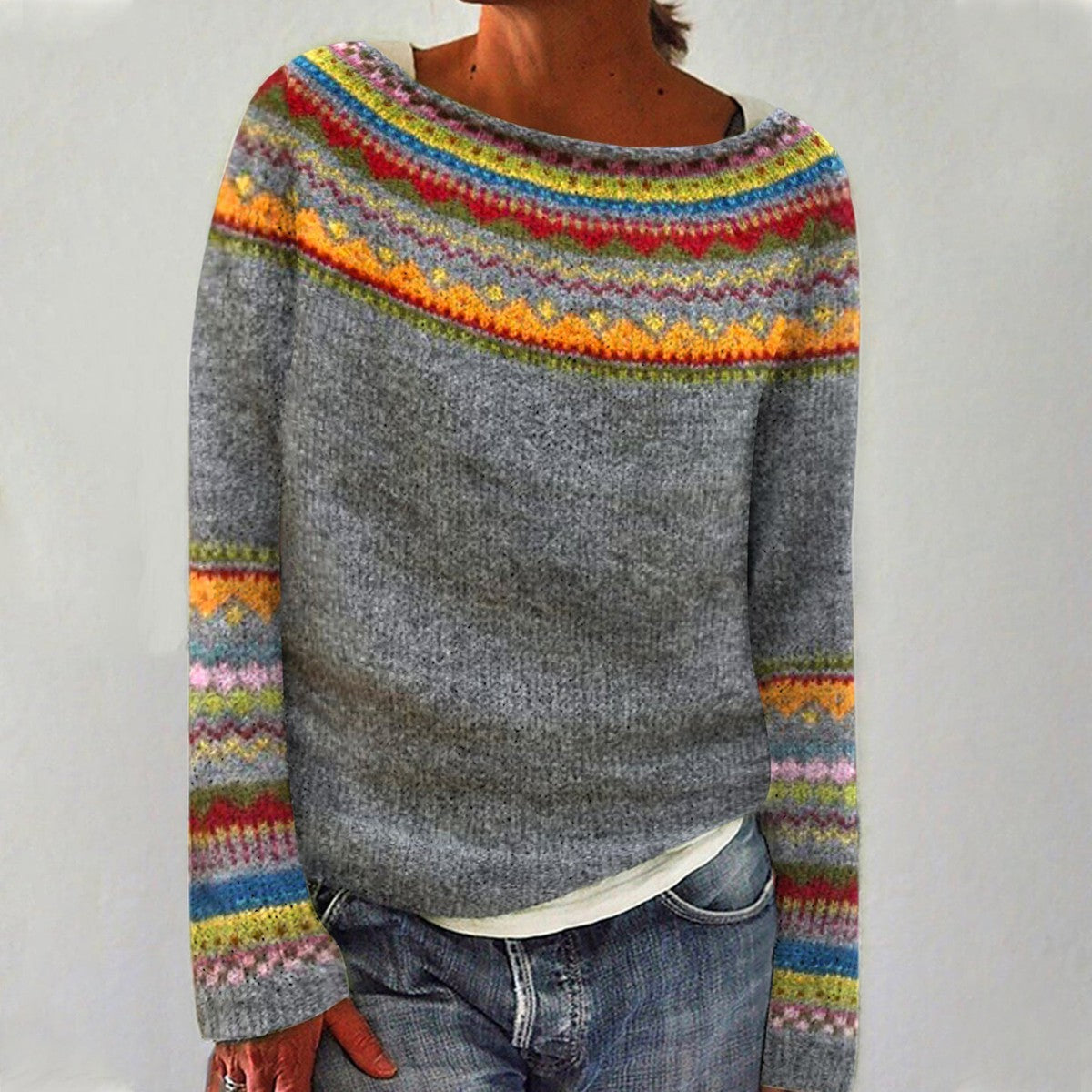Céline | Pull Motif Nordique