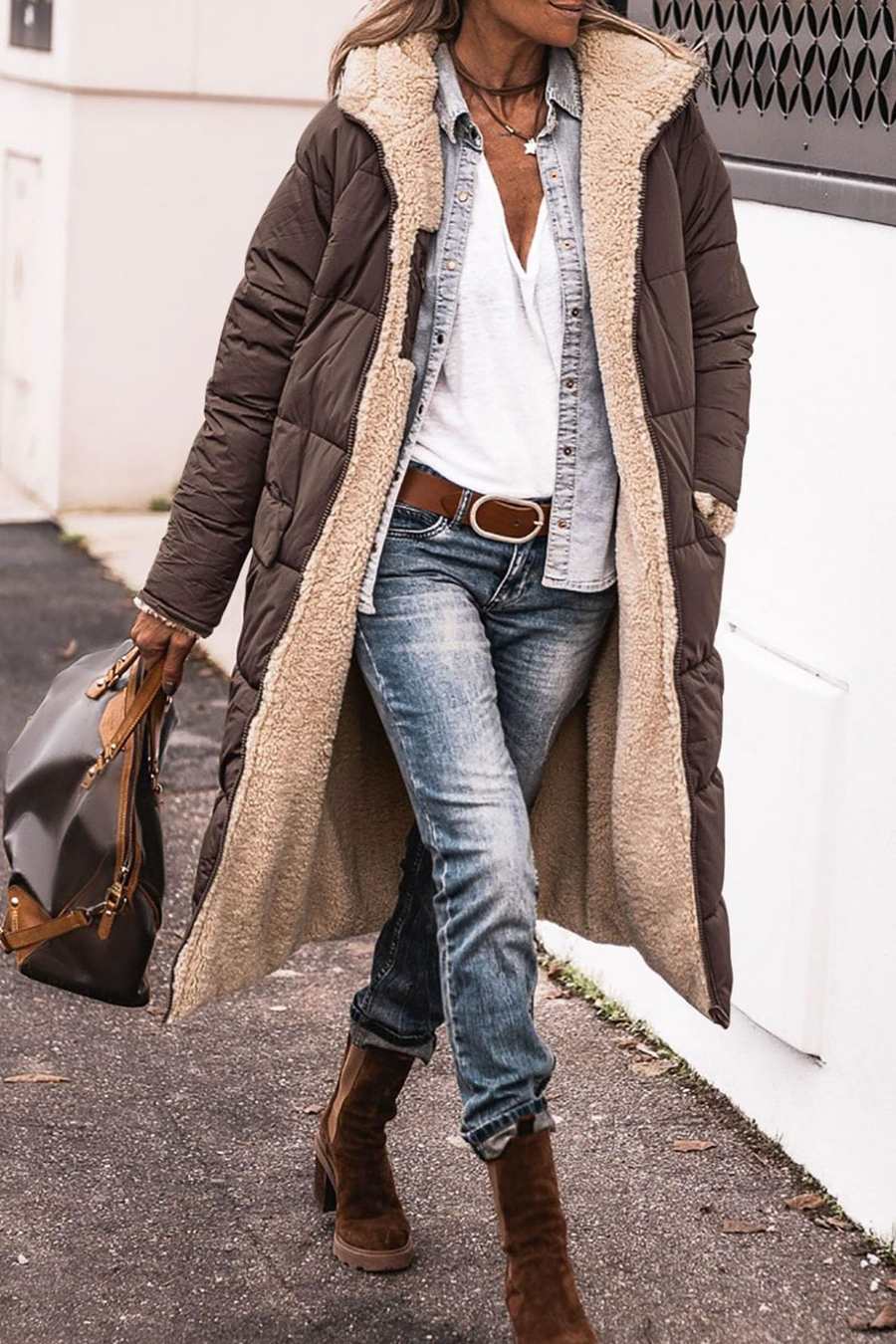 Anny - Manteau Réversible Élégant