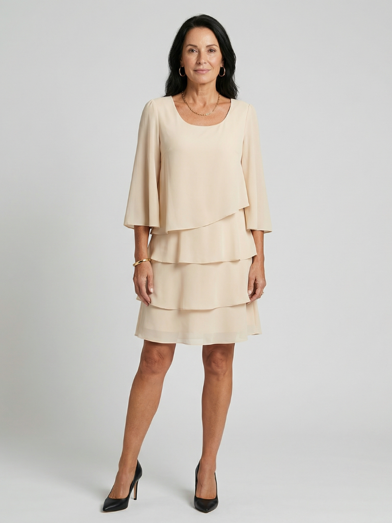 Della | Robe à manches évasées et longueur genou