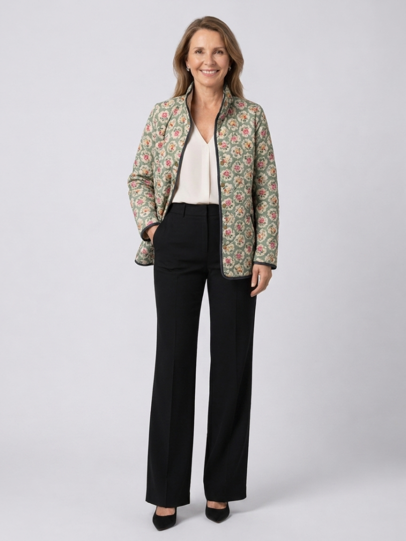 Amélie | Veste Matelassée Tapisserie Fleurie
