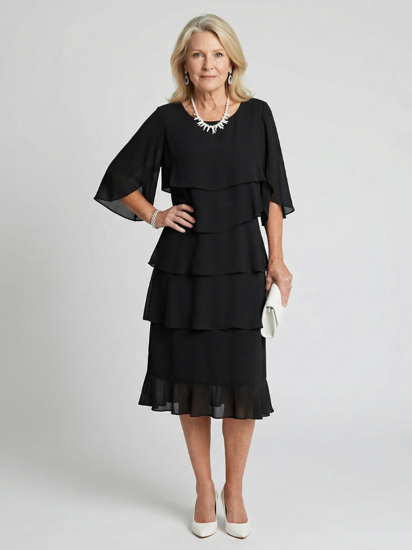 Margaux | Robe Midi à Volants