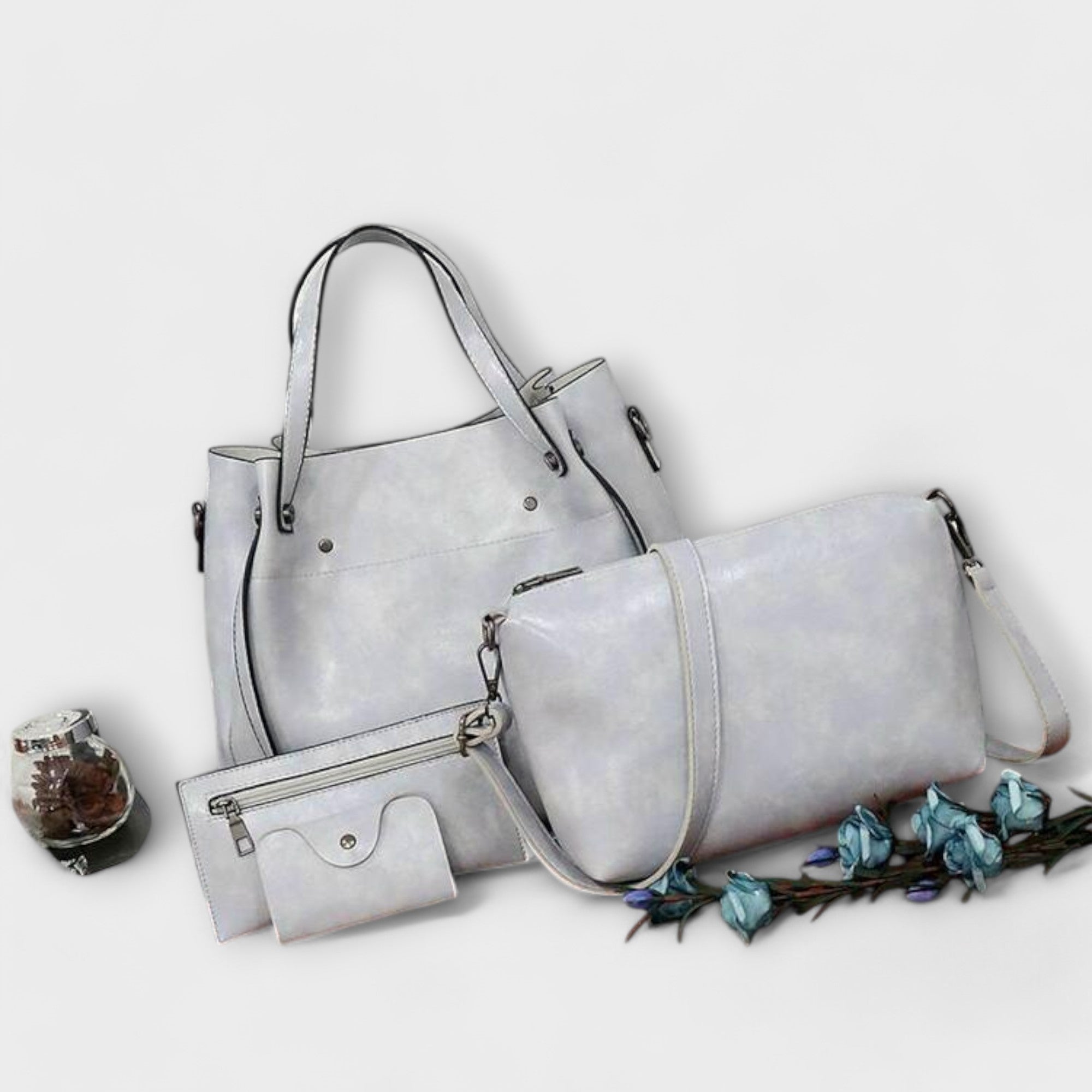 Émilie | Ensemble 3 Pièces Sac & Pochette Élégance Vintage