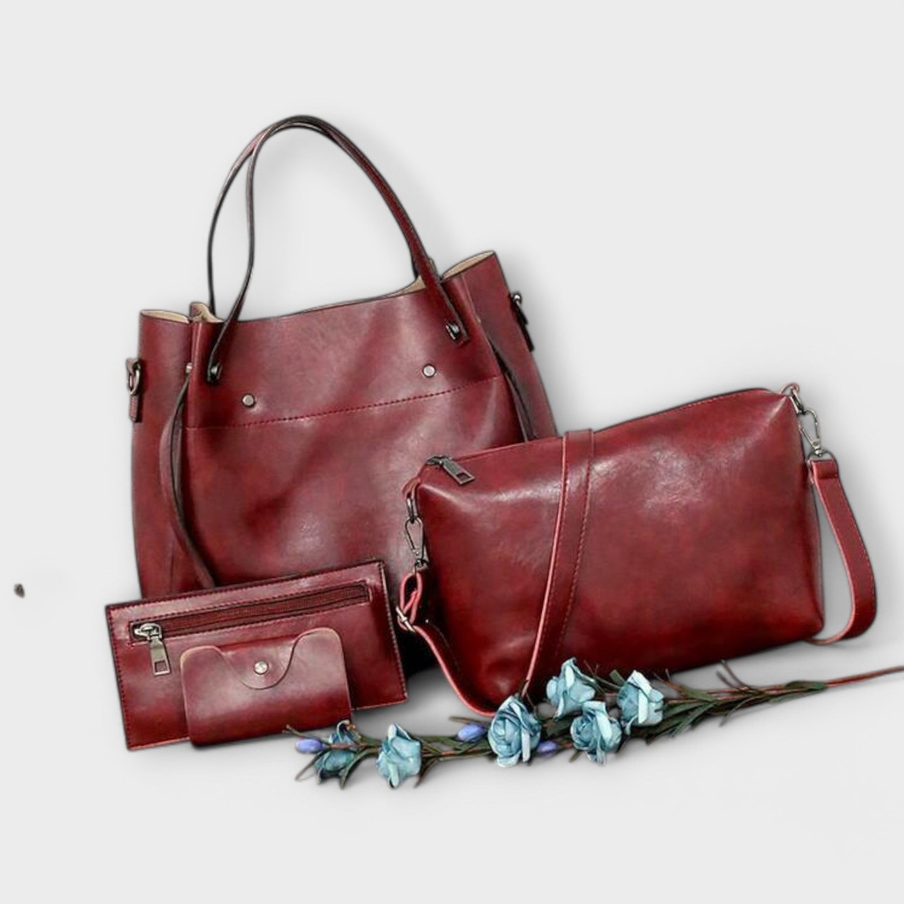 Émilie | Ensemble 3 Pièces Sac & Pochette Élégance Vintage