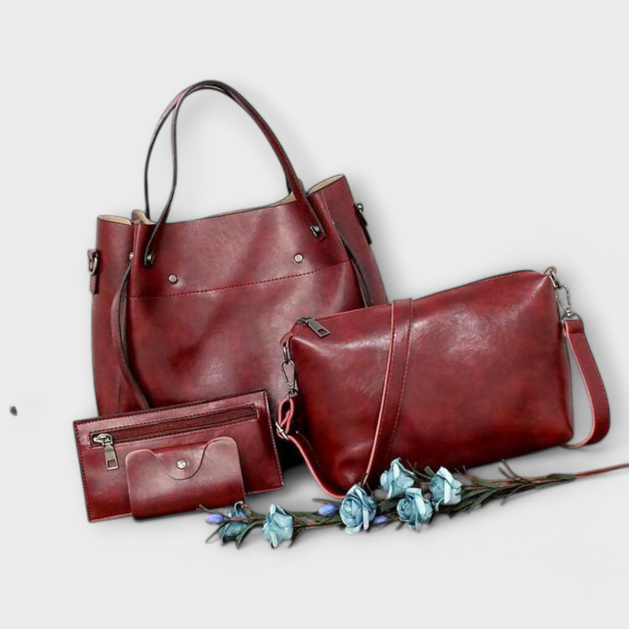 Émilie | Ensemble 3 Pièces Sac & Pochette Élégance Vintage