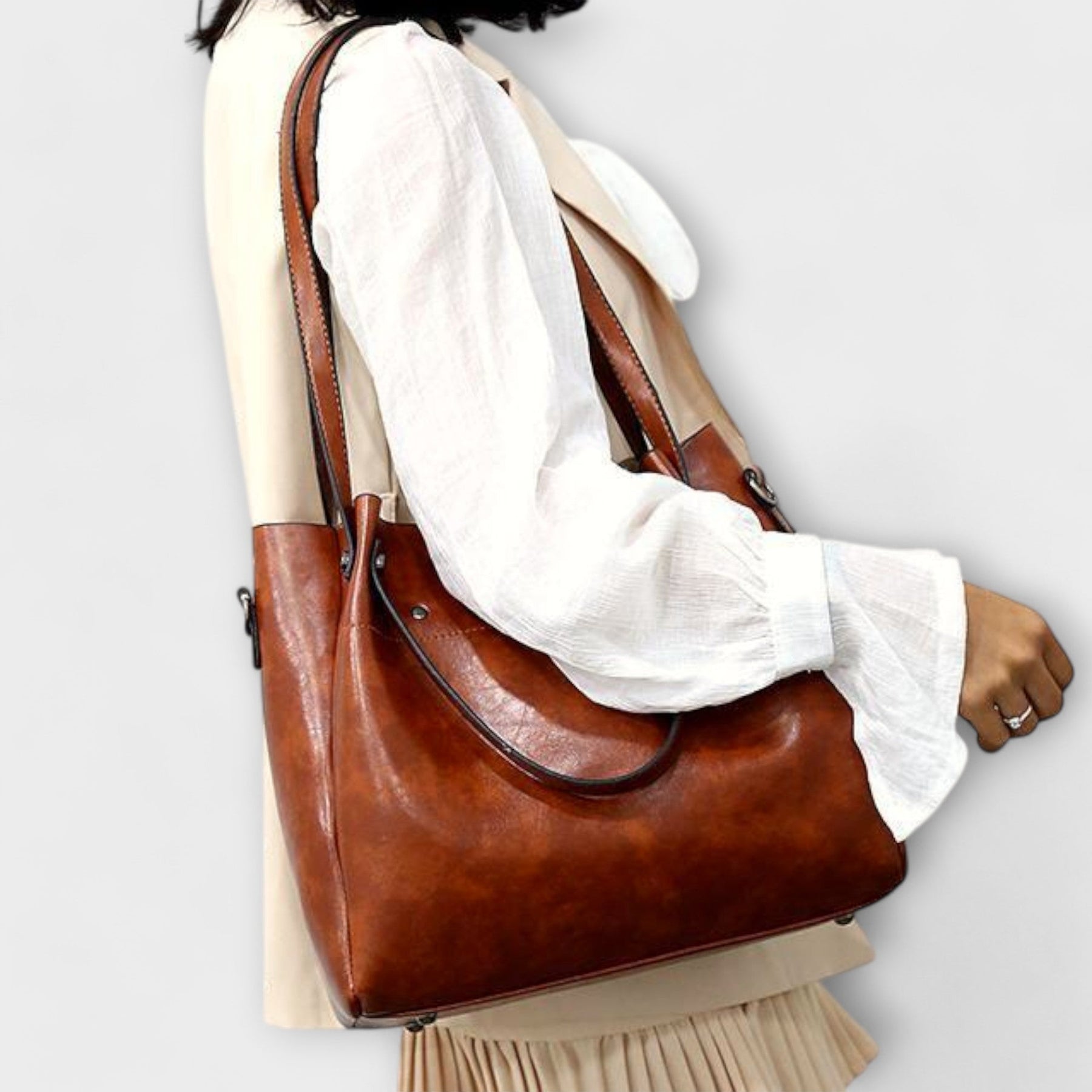 Émilie | Ensemble 3 Pièces Sac & Pochette Élégance Vintage