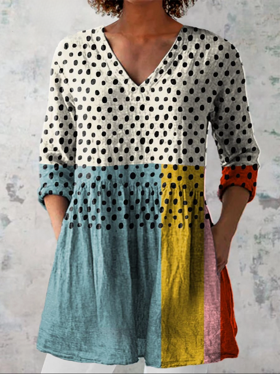 Sophie | Blouse Fluide Longue Col V