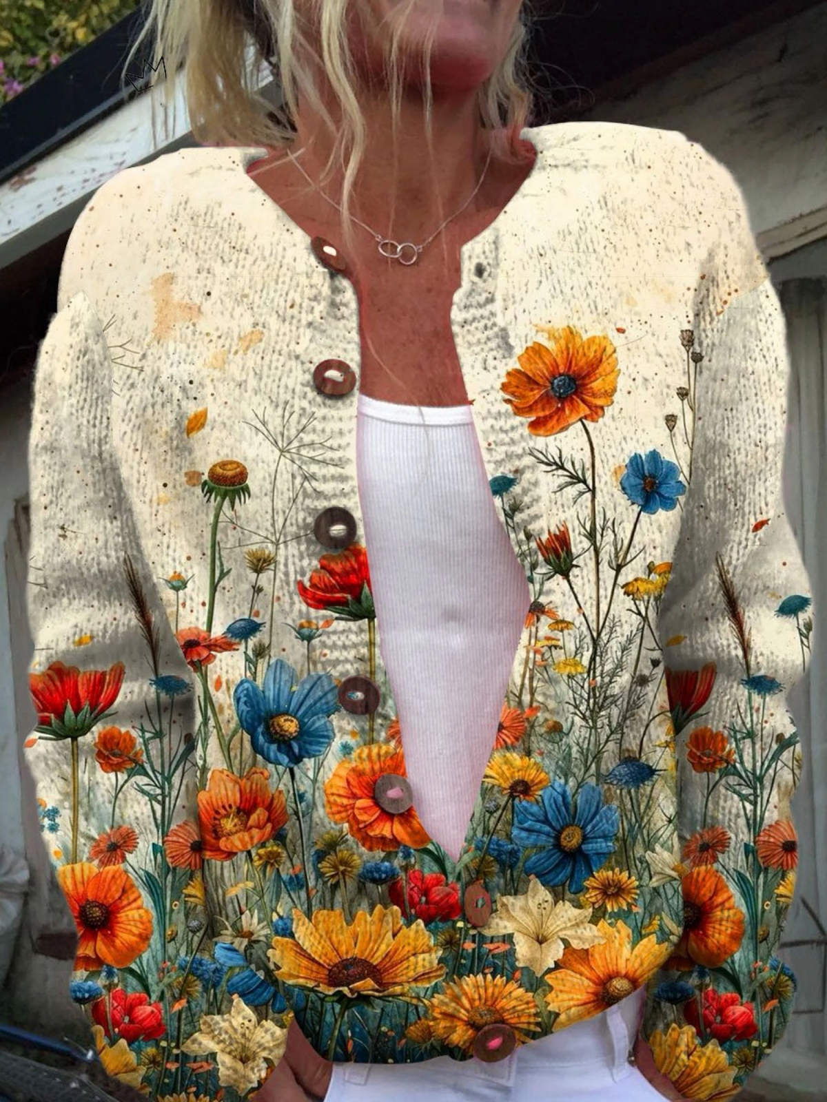 Pauline | Cardigan Fleurs des Champs