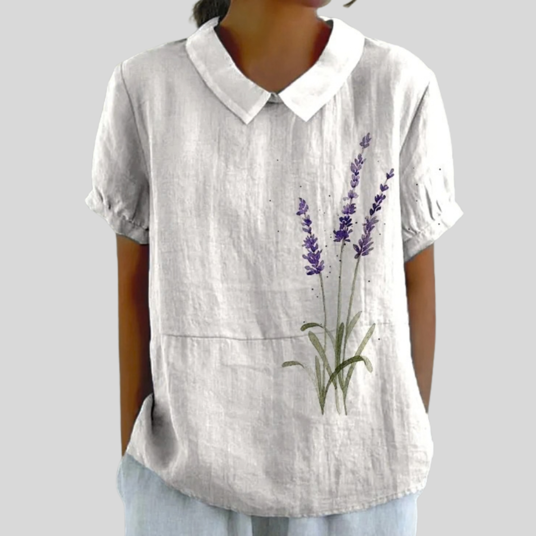 Renée | Blouse Fleurie Minimaliste