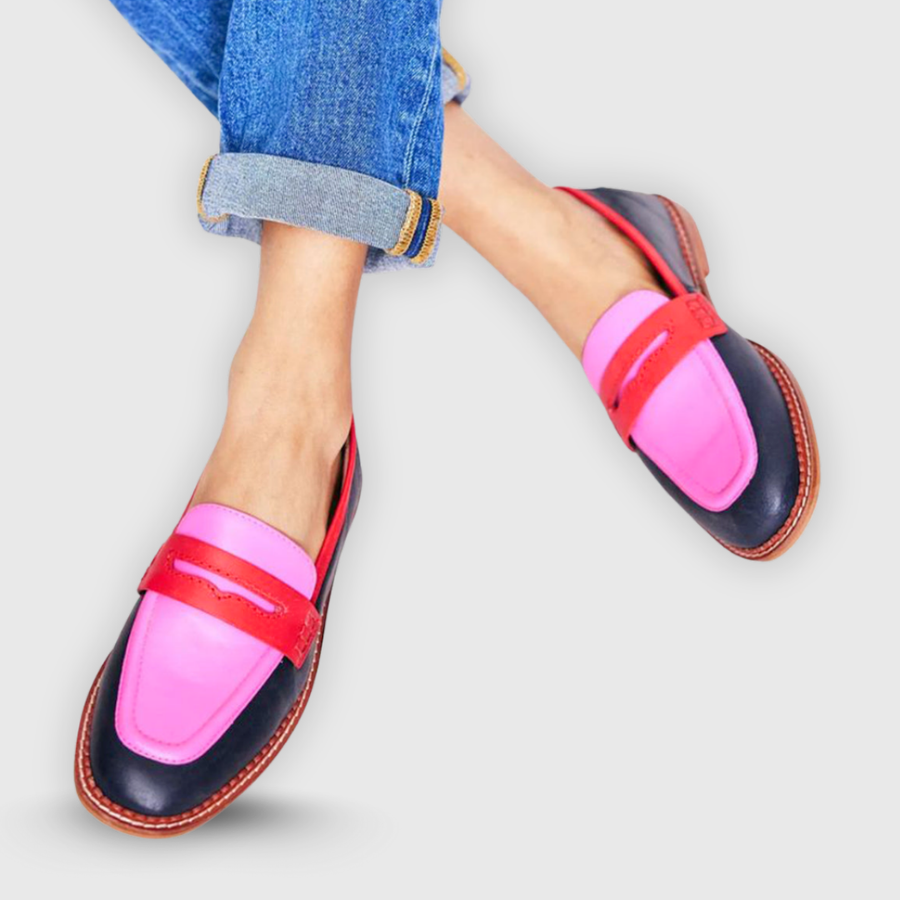 Nicole | Mocassins Bicolores Modernes