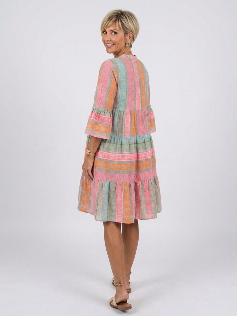 Alizée | Robe Courte Bohème Motifs Colorés