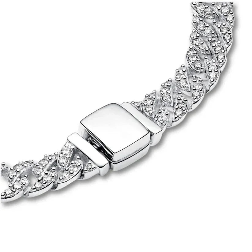 Adele | Bracelet cubain en moissanite