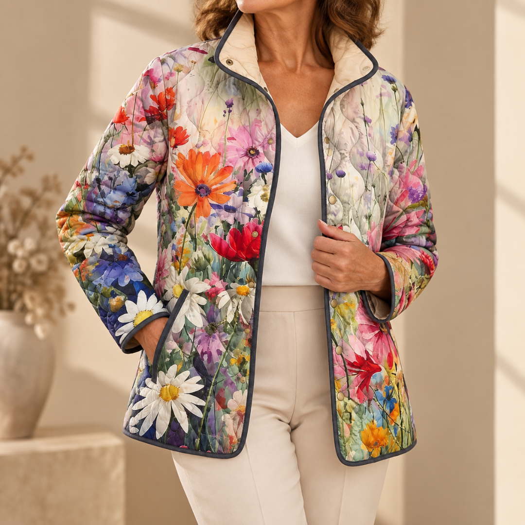 Manon | Veste Matelassée Fleurs des Champs