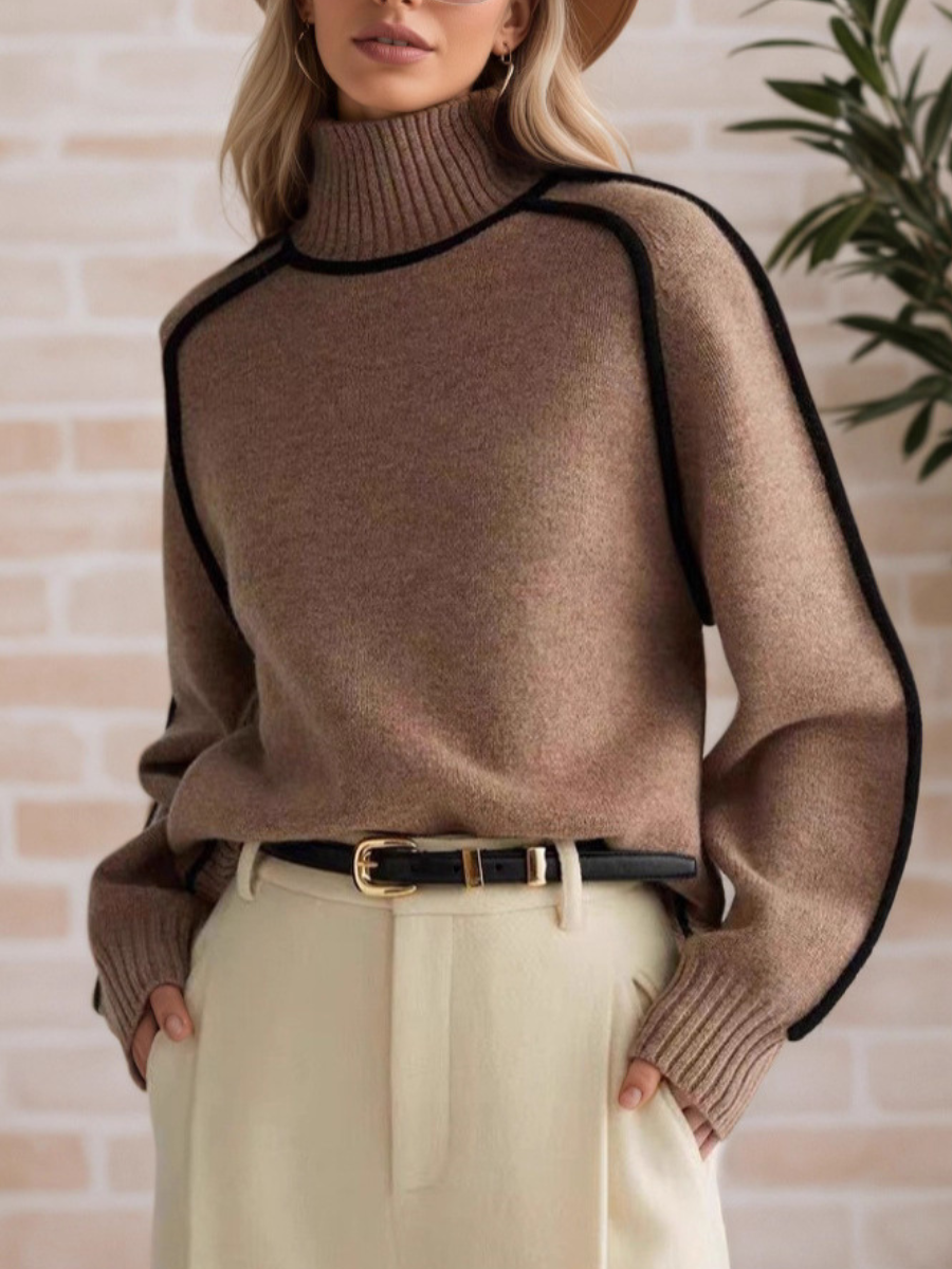 Thaïs | Pull Col Roulé Moderne