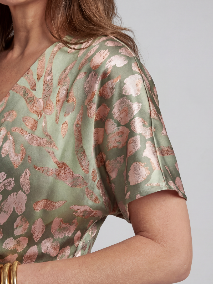 Ariane | Robe Maxi Drapée Élégance Satinée