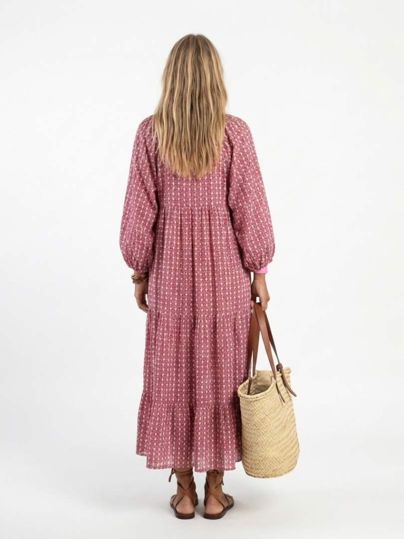 Léonie | Robe Maxi Bohème Imprimé Douceur