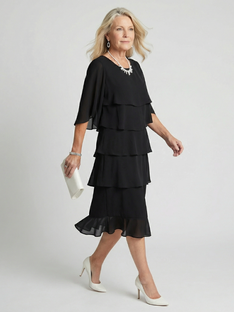 Margaux | Robe Midi à Volants