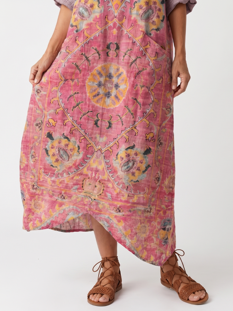 Margot | Robe Midi Imprimée à Poches