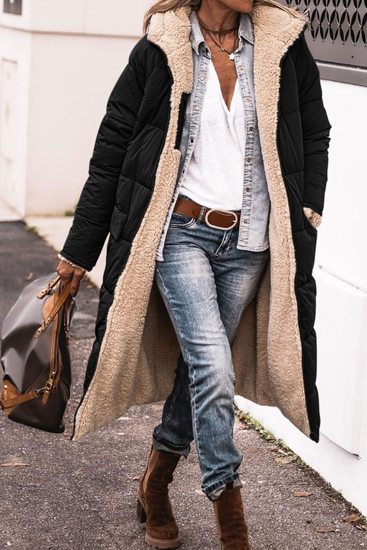 Anny - Manteau Réversible Élégant