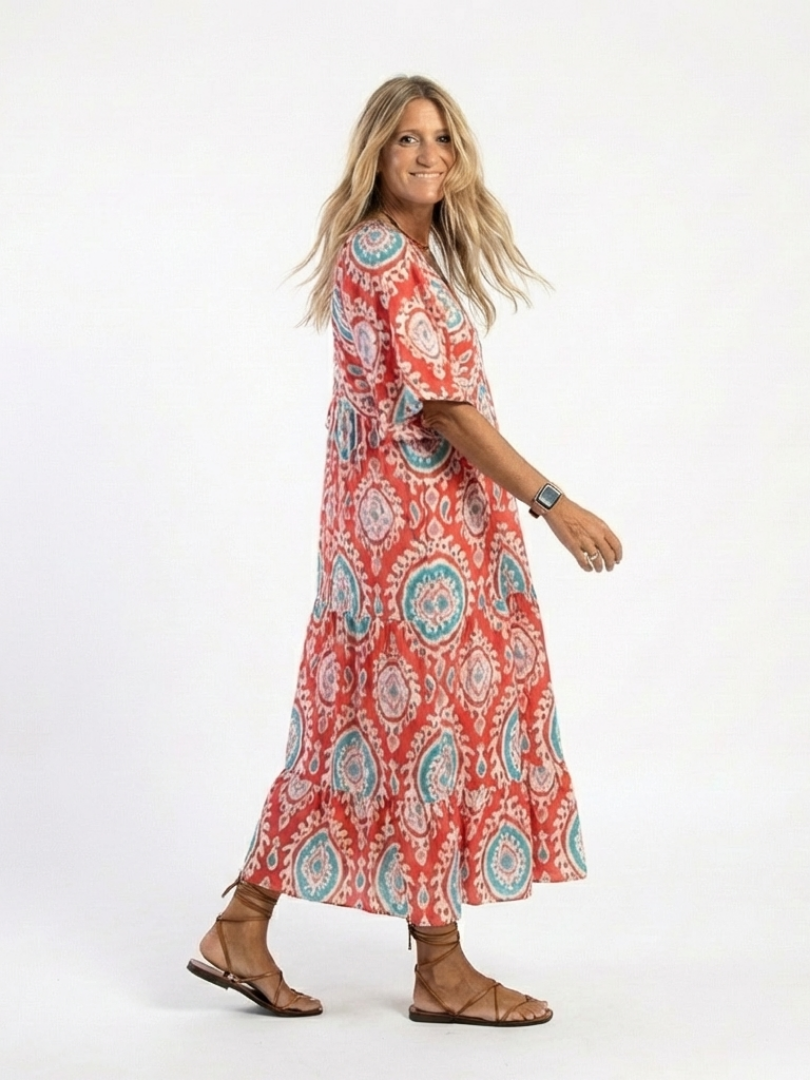 Sienna | Robe Maxi Bohème Imprimé Ethnique
