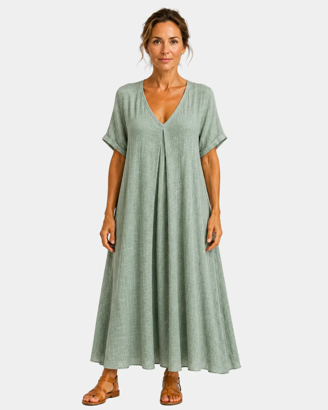 Basine | Robe longue légère à col en V