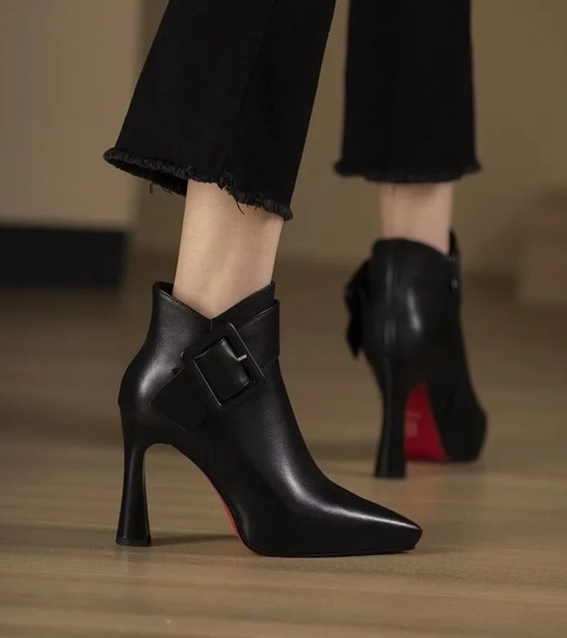 Luna | Bottines Signature à Talon & Boucle Oversize