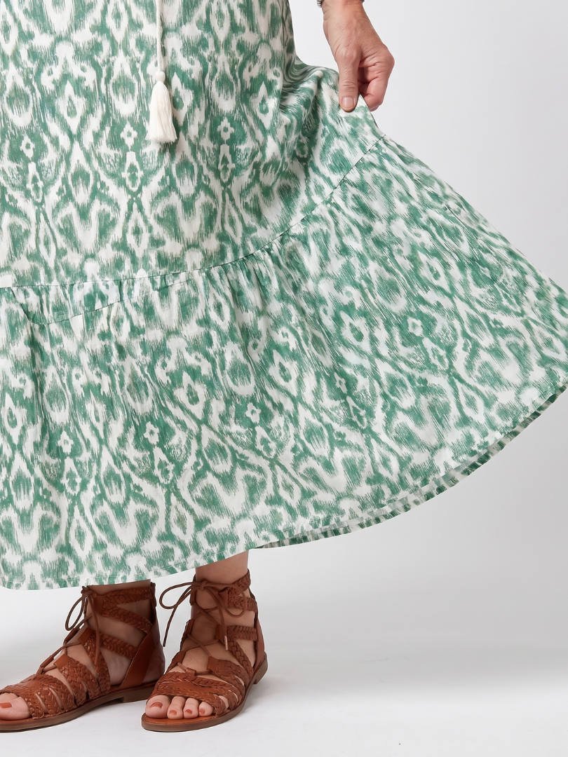 Florence | Robe Midi Bohème à Pompons