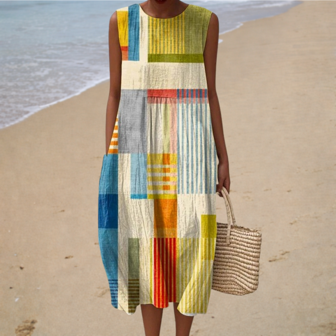 Madeleine | Robe Midi Graphique