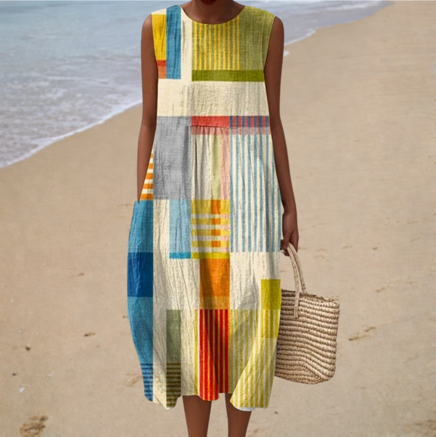 Madeleine | Robe Midi Graphique