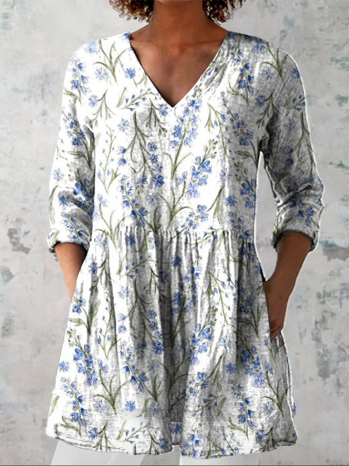 Chloé | Blouse Longue Épurée Col V