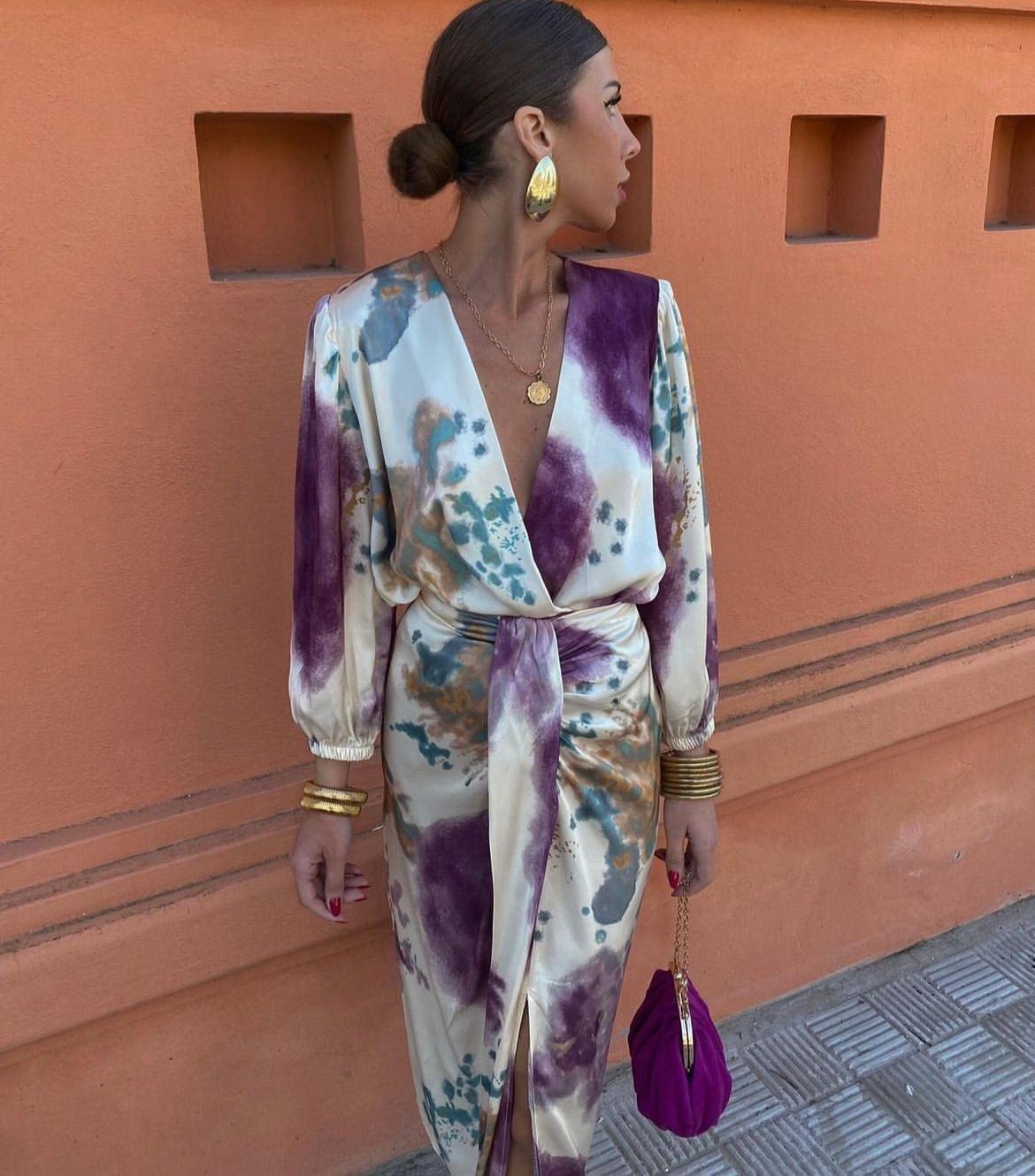 Léa | Robe Portefeuille Satinée