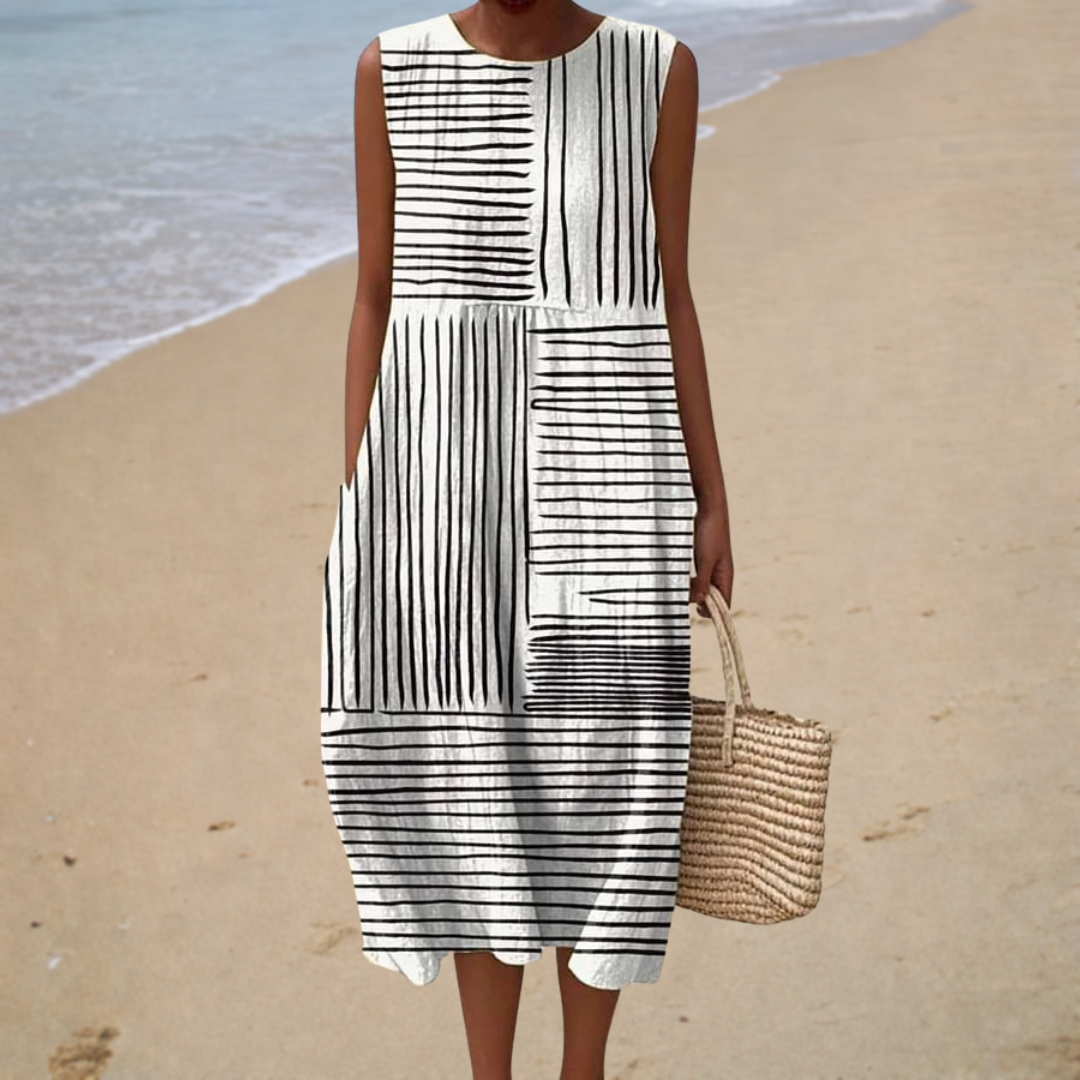 Mathilde | Robe Midi Graphique