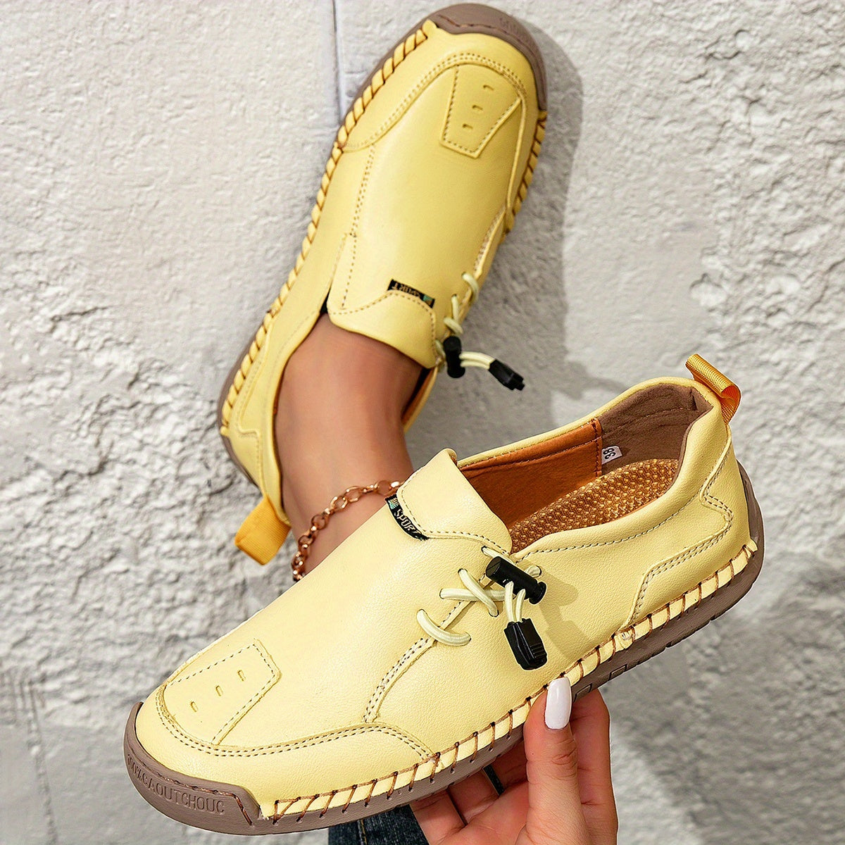 Mathilde | Mocassins Confort Piqués Main